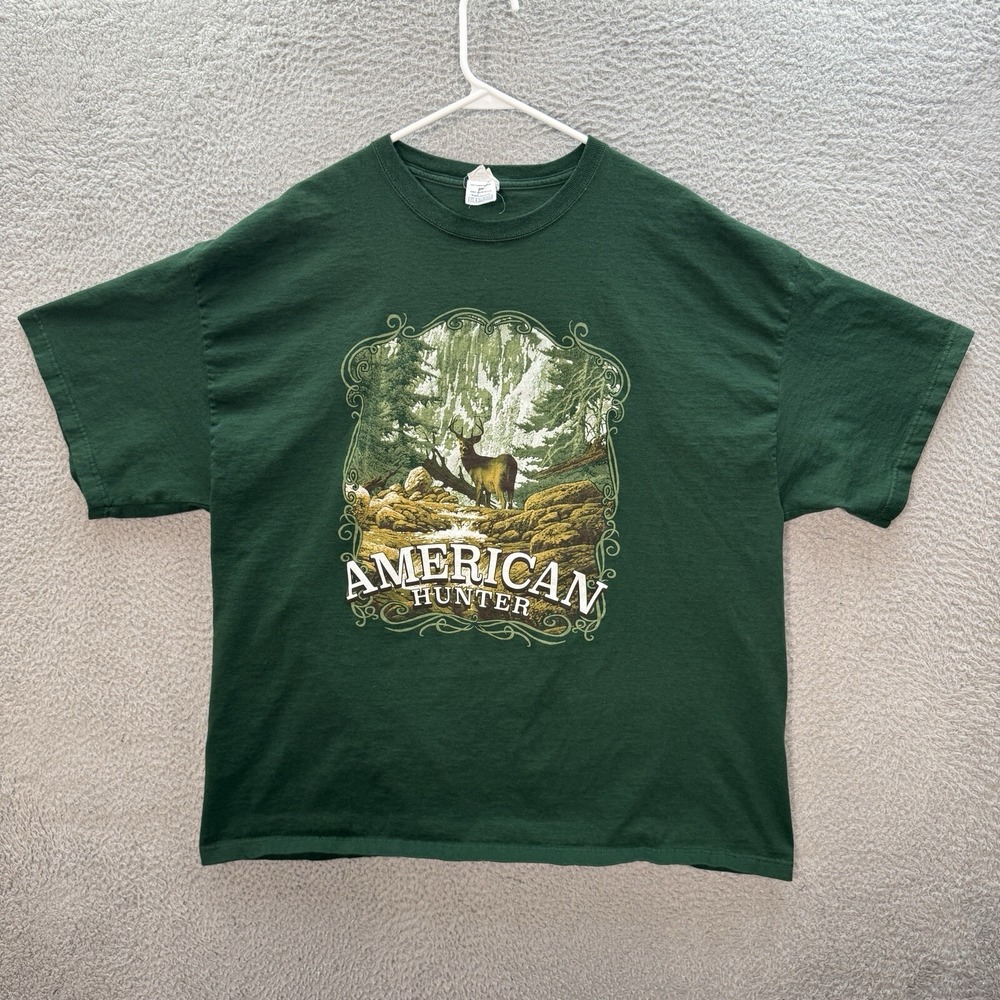Vintage Delta Shirt Mens 2XL XXL Green Nature Wildlife White Tail Buck Deer Y2K